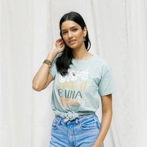 Sseko Reversible Crewneck Coffee Tee